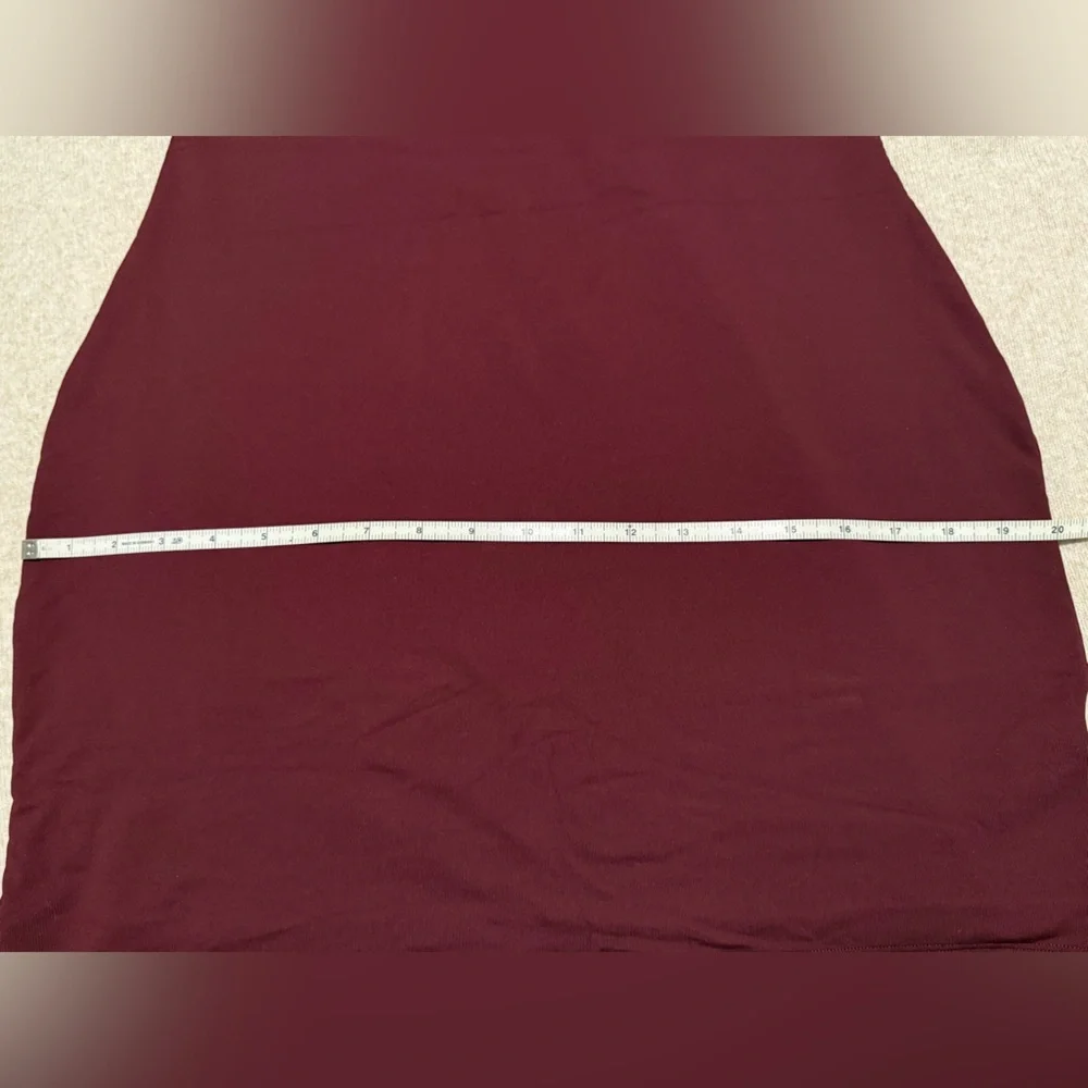 Aritzia Contour Strapless Bodycon Dress in Deep Burgundy